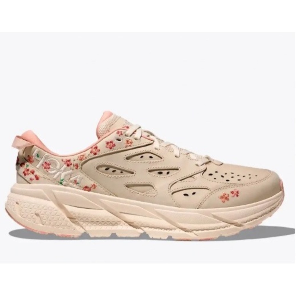 Hoka One One Clifton L Vibrant Bloom Leather Floral Sneakers 1153618 Womens 11